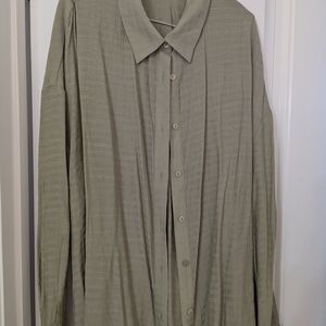 Olive Button-Up Shirt By MOTF Sz L